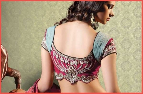 Blouse U Back Neck Designs With Patch Work