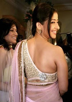 Manisha Koirala One Shoulder Saree Blouse