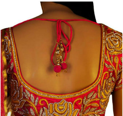 Piping Blouse Back Neck Designs Catalogue