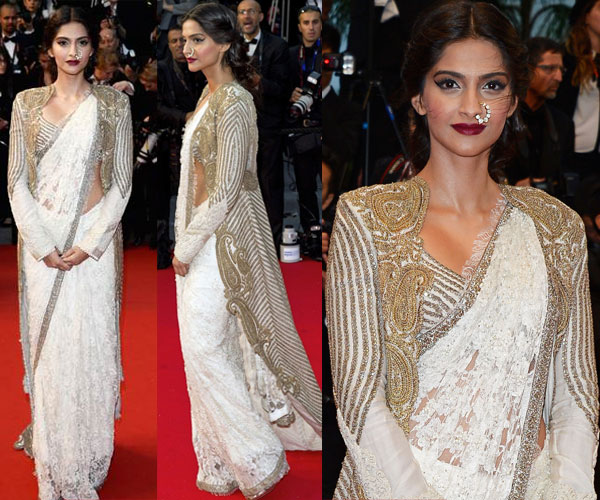 Sonam's cape blouse from her 2013 Cannes