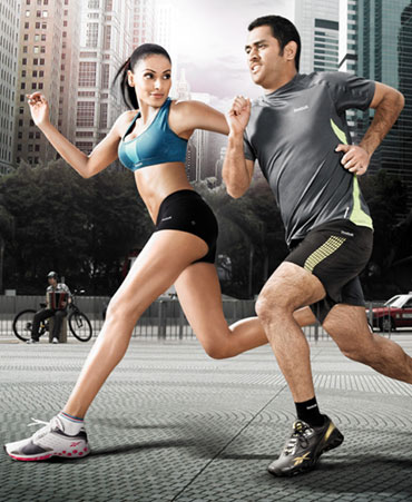 Dhoni and Bips for a Reebok ad