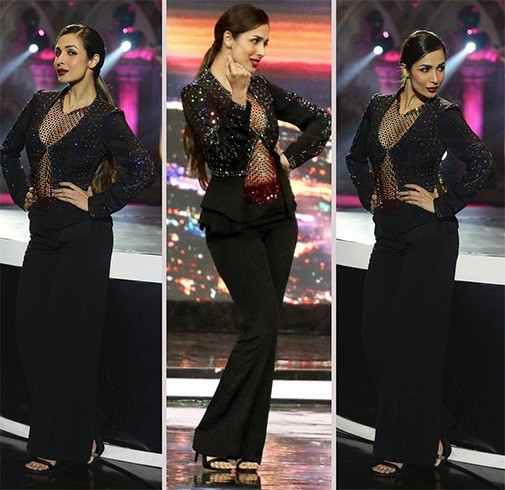Malaika during the shoot of India's Got Talent