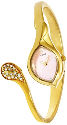 A pretty gold bangle watch