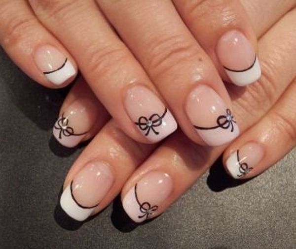 Pretty bow nail art