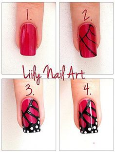 Butterfly nail art how to