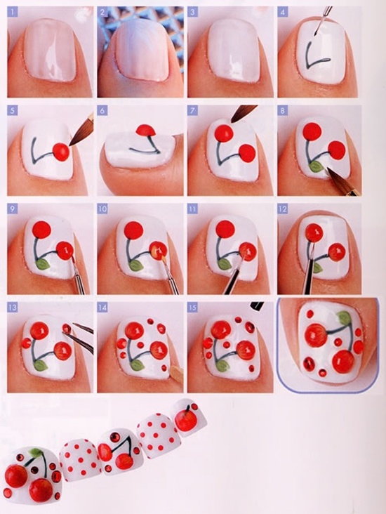 Fruit nail art how to