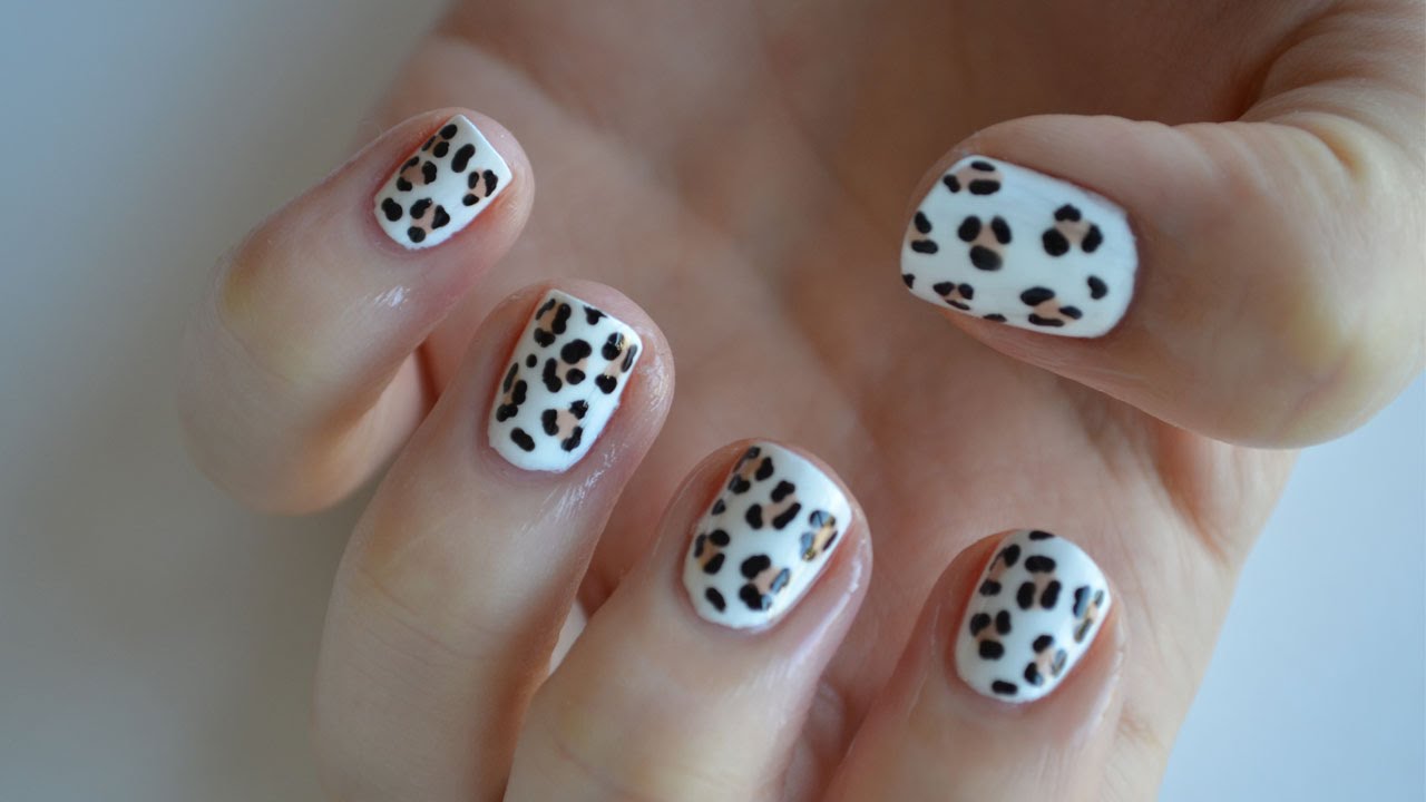Leopard nail art design
