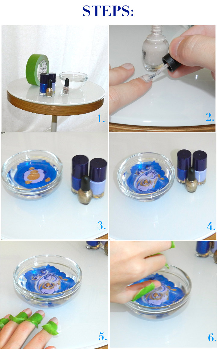 Marble nail art how to
