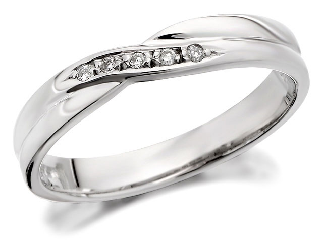 White gold bridal wedding ring