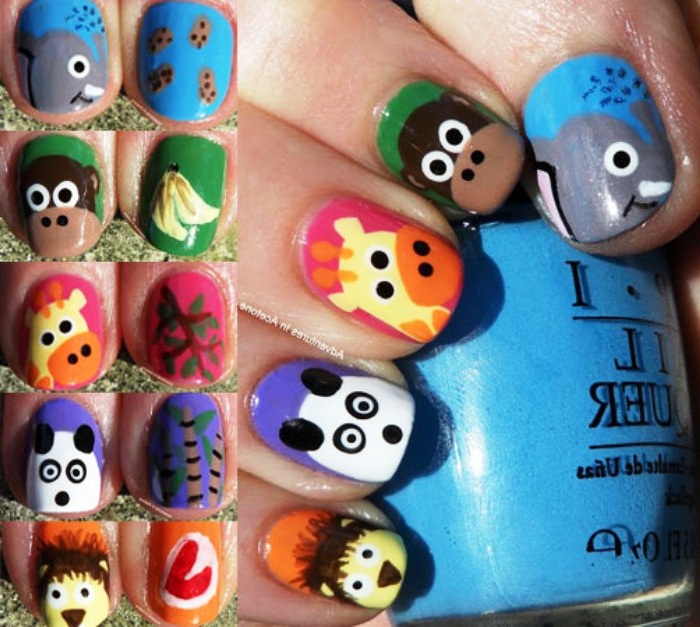 simple animal nail designs