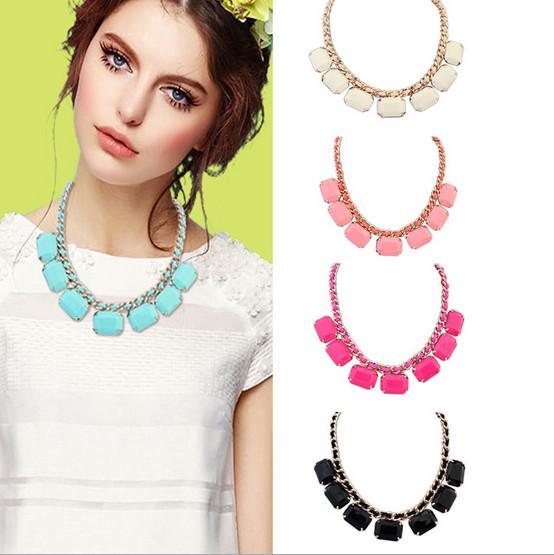 Stone statement neck piece