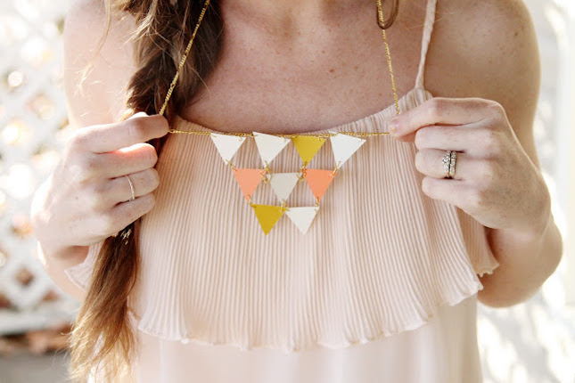 Geometric triangle necklace