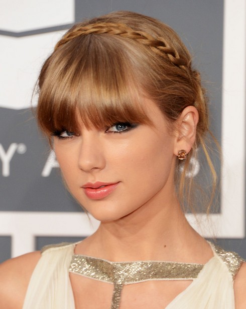 Taylor Swift with Braided Updo.