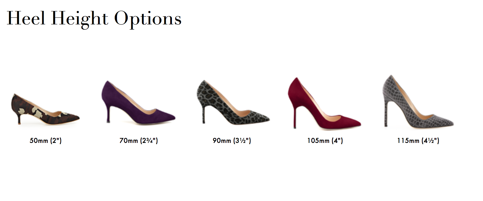 High Heel Heel Height