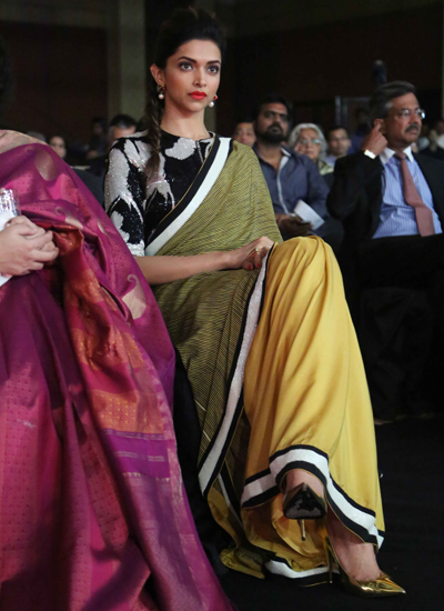 Deepika Padukone in a designer saree