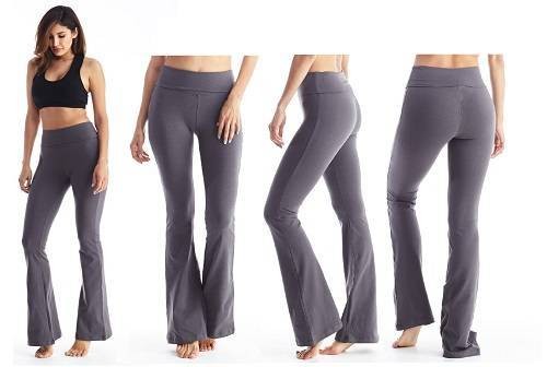 Fold over yoga pants for pregnant women