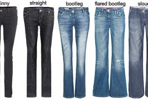 various types of jeans
