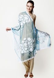 Net dupatta for a casual look. 