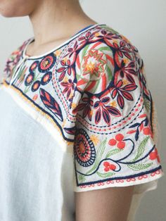 Kantha embroidery on blouses