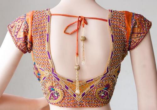 Zardosi embroidery on blouses