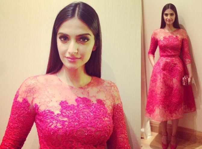 Sonam Kapoor at the Cannes 2013 Gala Dinner