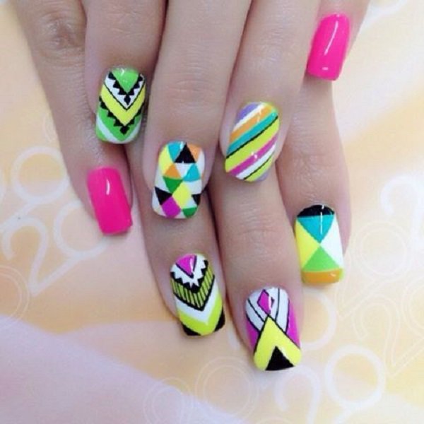 Abstract nail designs