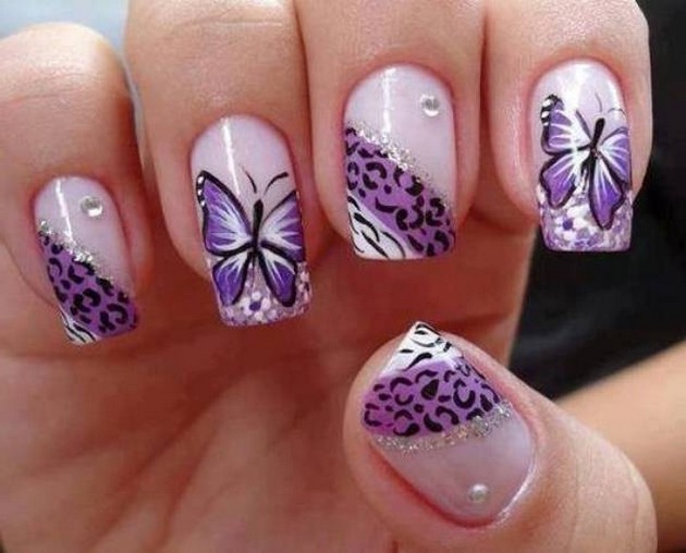 Pretty butterfly nail art