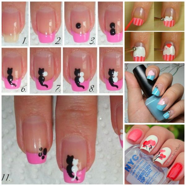 Cute animals nail art how to