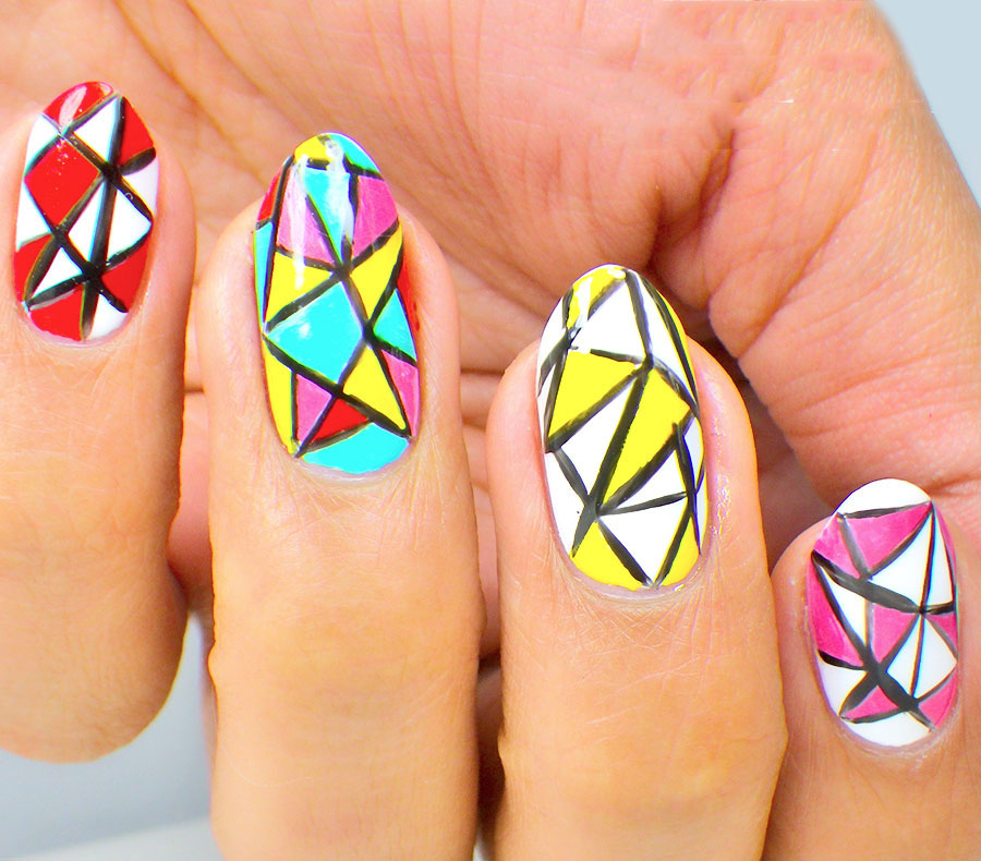 Mosaic nail art designs