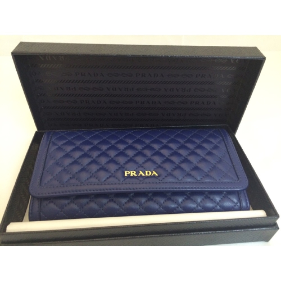 Blue Prada Wallet