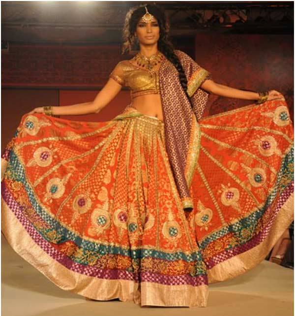 Peacock inspired lehenga