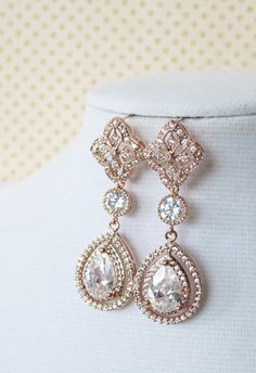 Rose gold earrings