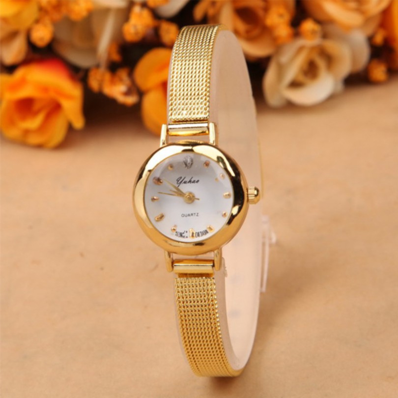 Golden color watch