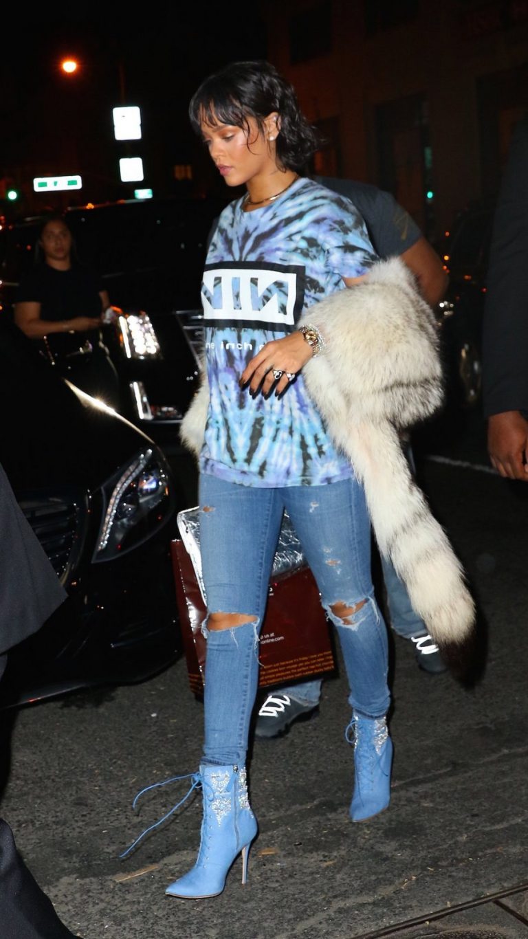 rihanna belted boots