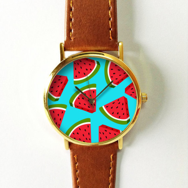 Watch with fruit print