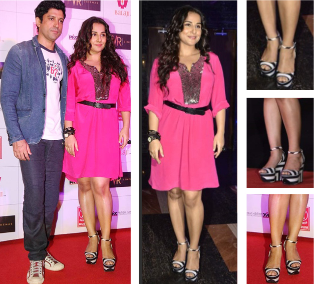 Look at Vidya's shoes