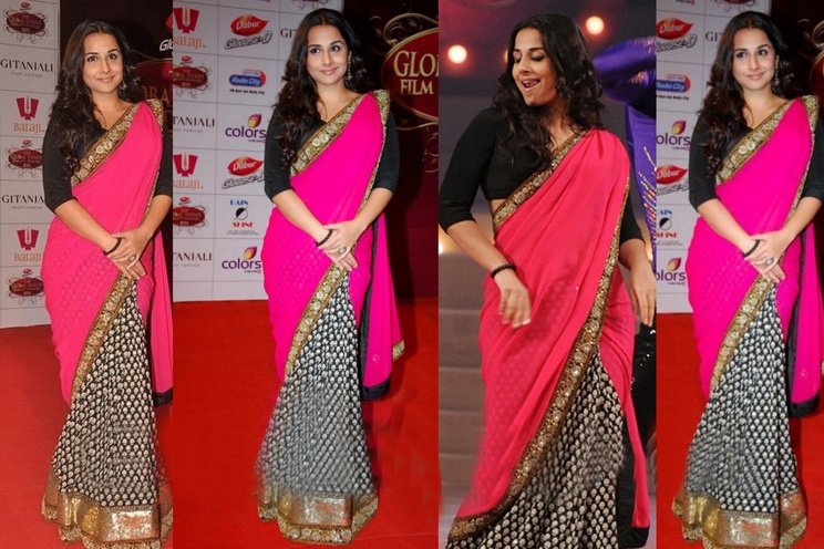 Bollywood Actress Vidya Balan's Formal Saree Look.