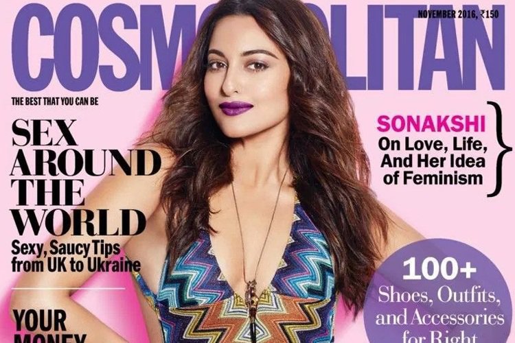 Sonakshi on the cover of Cosmopolitan magazine